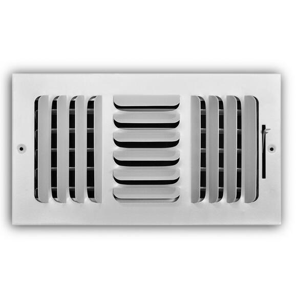 Everbilt 12 in. X 6 in. 3-Way Fixed Curved Blade Wall/Ceiling Register - Picture 1 of 5